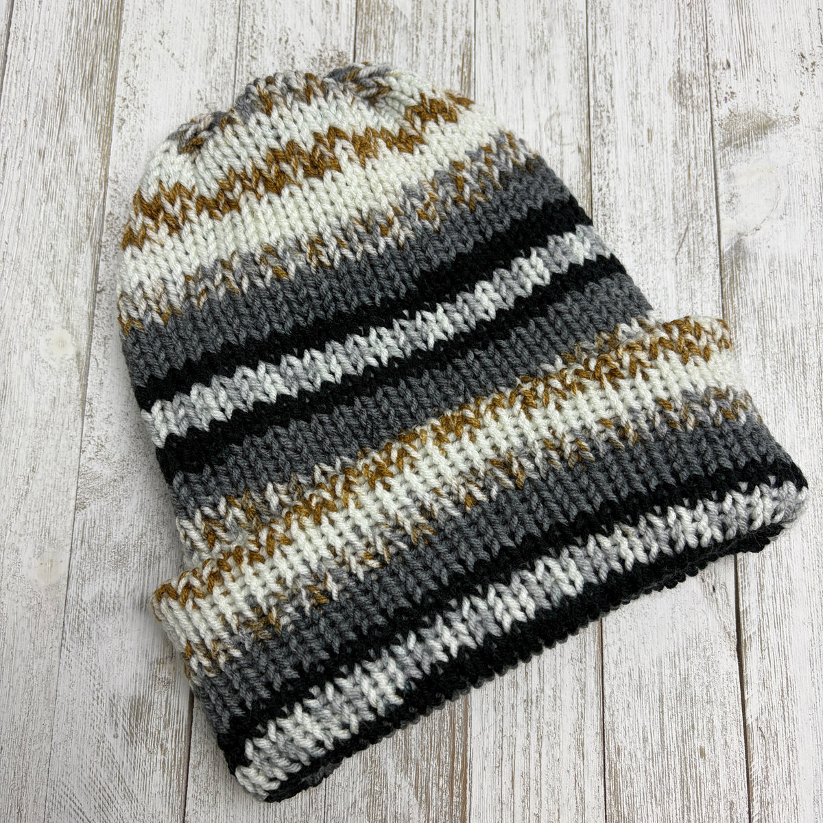 Naturals Stripe Double Layer Knit Beanie