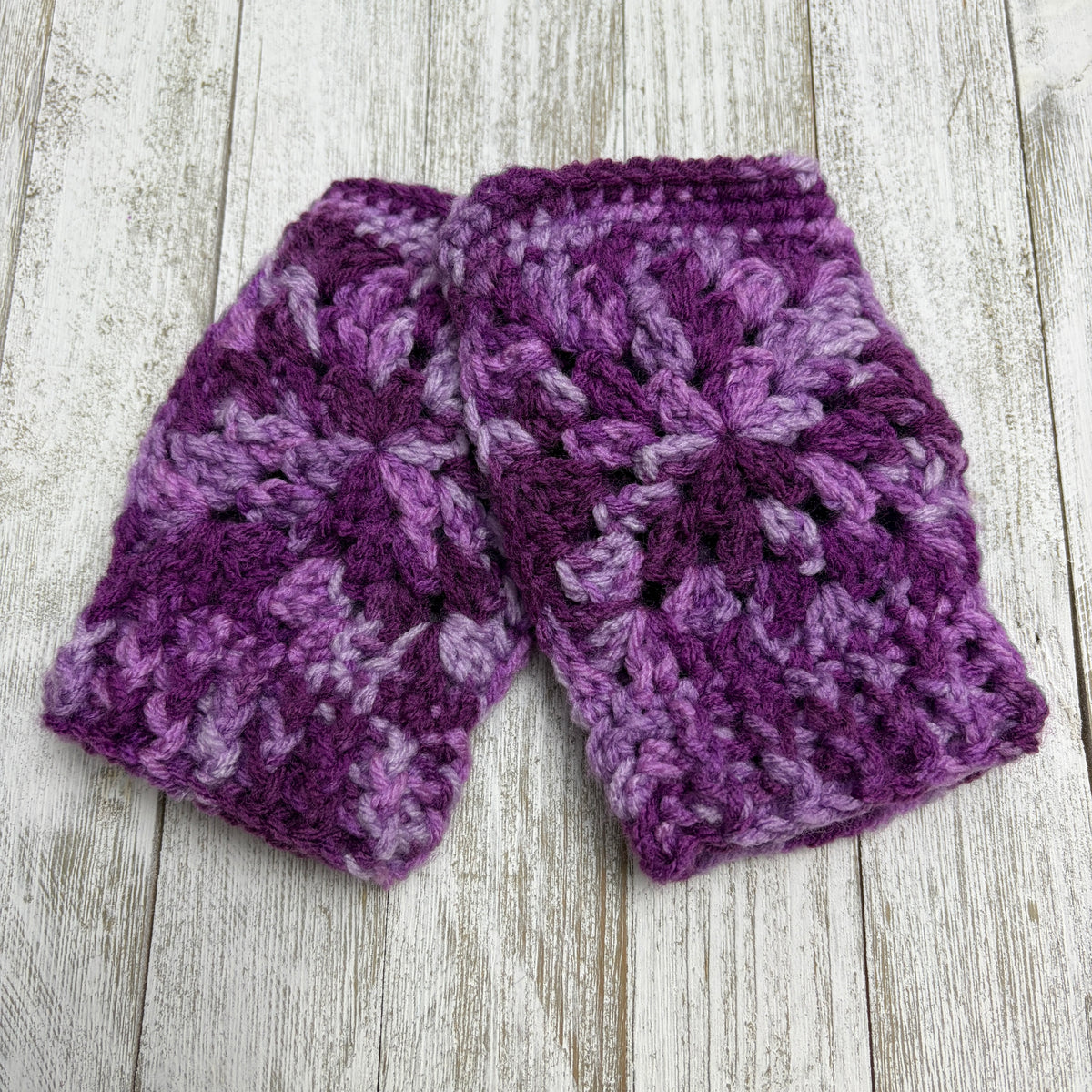 Purple Ombre Fingerless Gloves