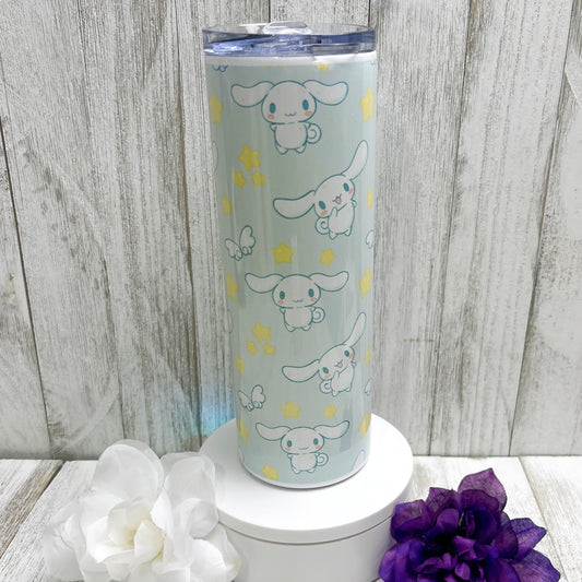 Cute Blue and White Dog Stainless Steel Tumbler