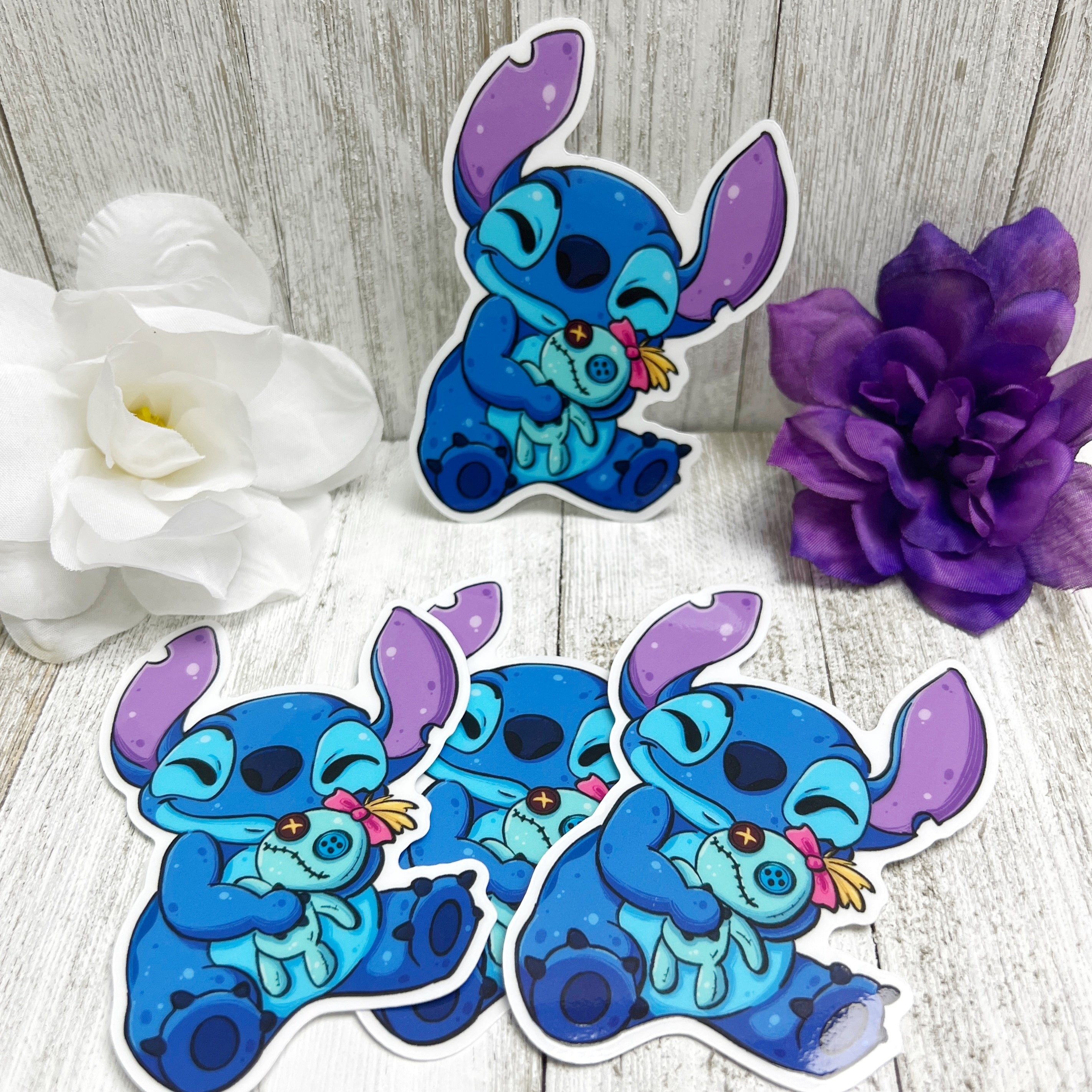 Stitch and Scrump Peeker Sticker | Window Decal – Eclectic Scribbles