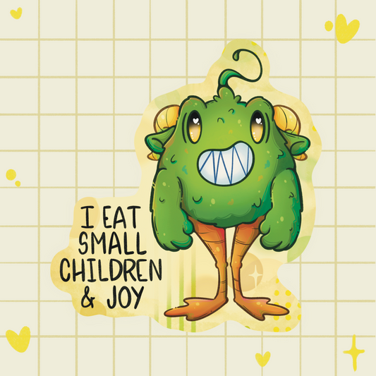 I Eat Small Children and Joy Individual Sticker