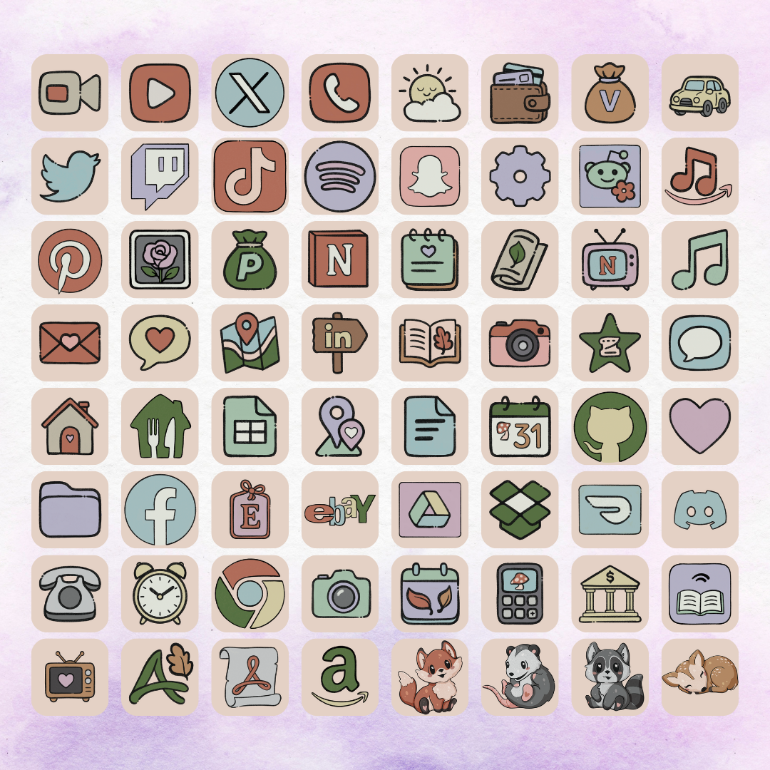 Woodland Creatures Icon Set