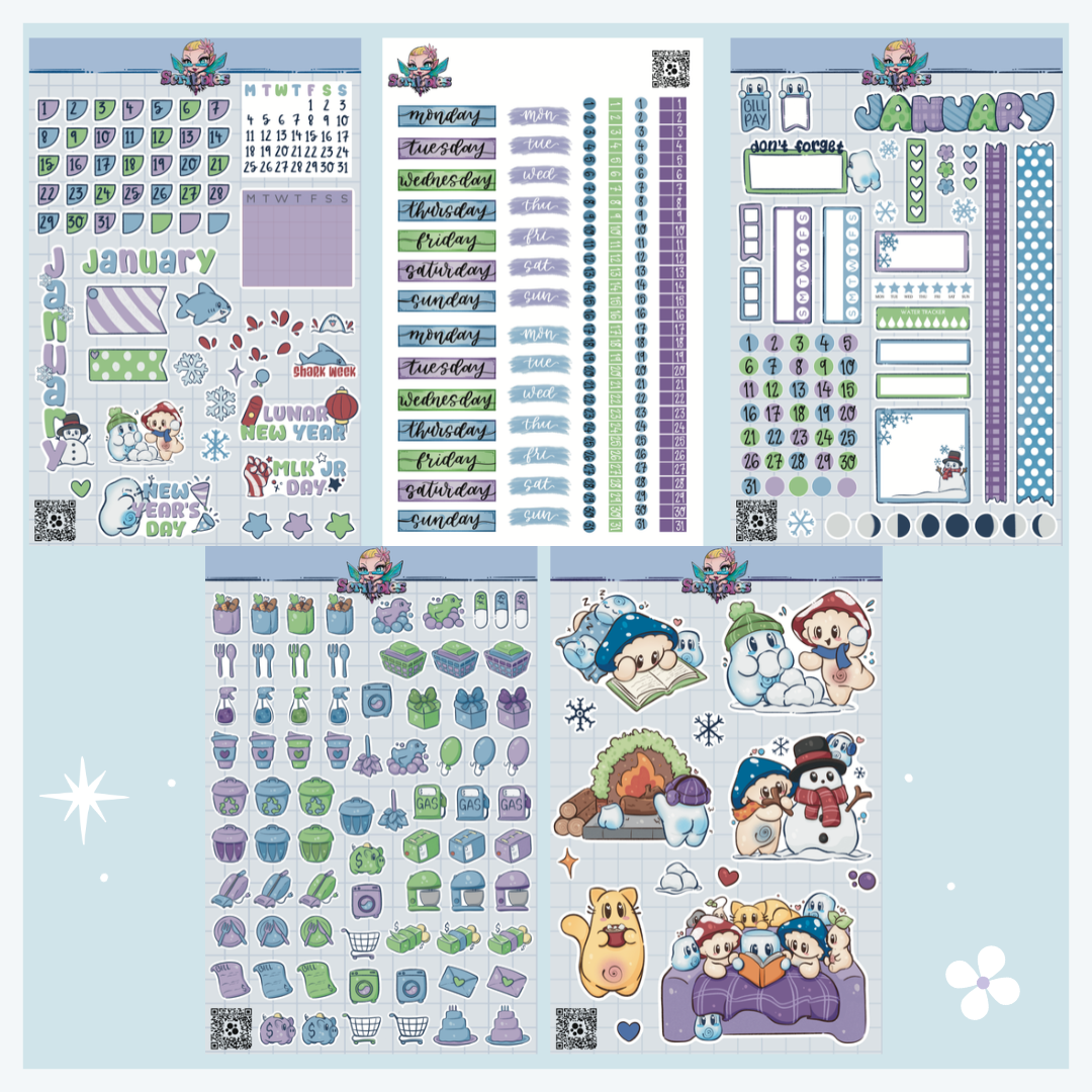 Full 2027 Sticker Sheet Collection (60 Sheets)