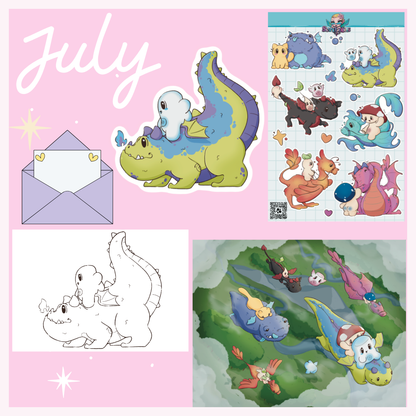 Scribbles Happy Mail Club: Print & Stickers Tier