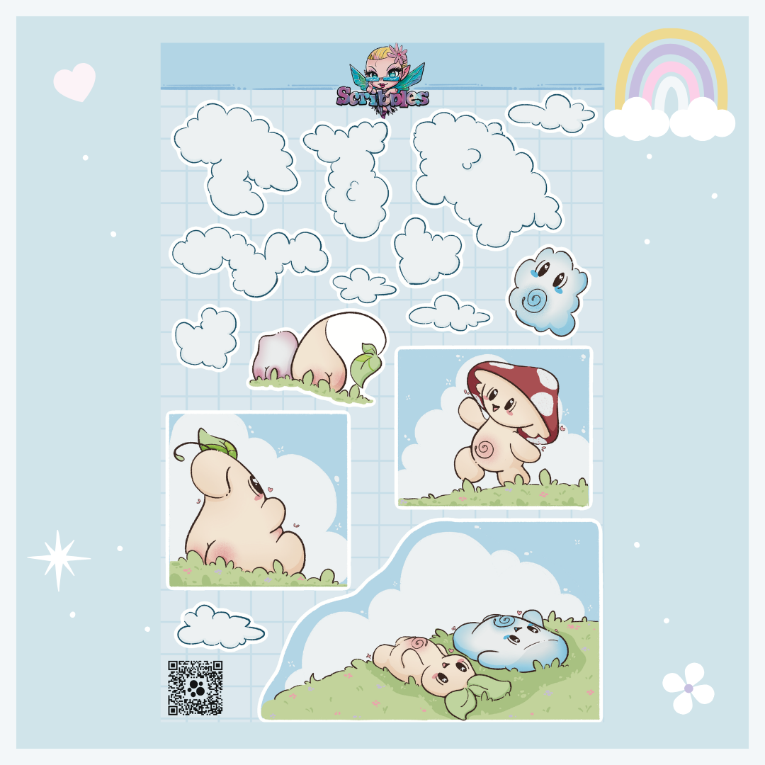 July Cloud Watching Sticker Sheet Kit & Individual Sheets 2027 & Undated