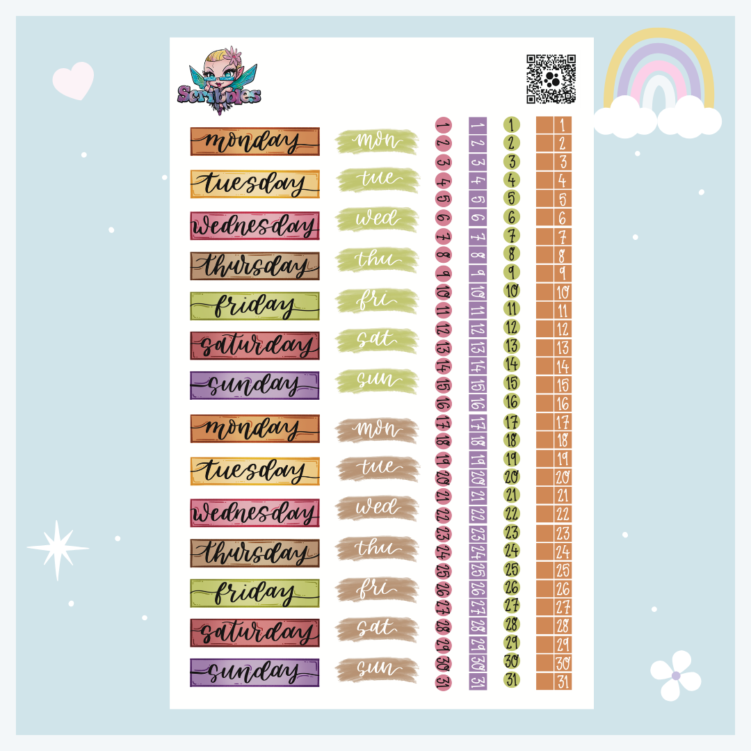 June Picnic Sticker Sheet Kit & Individual Sheets