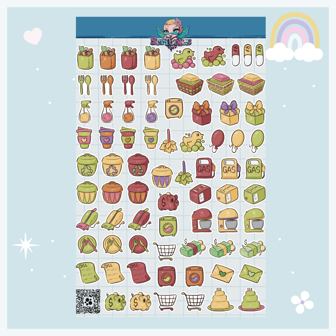 June Picnic Sticker Sheet Kit & Individual Sheets