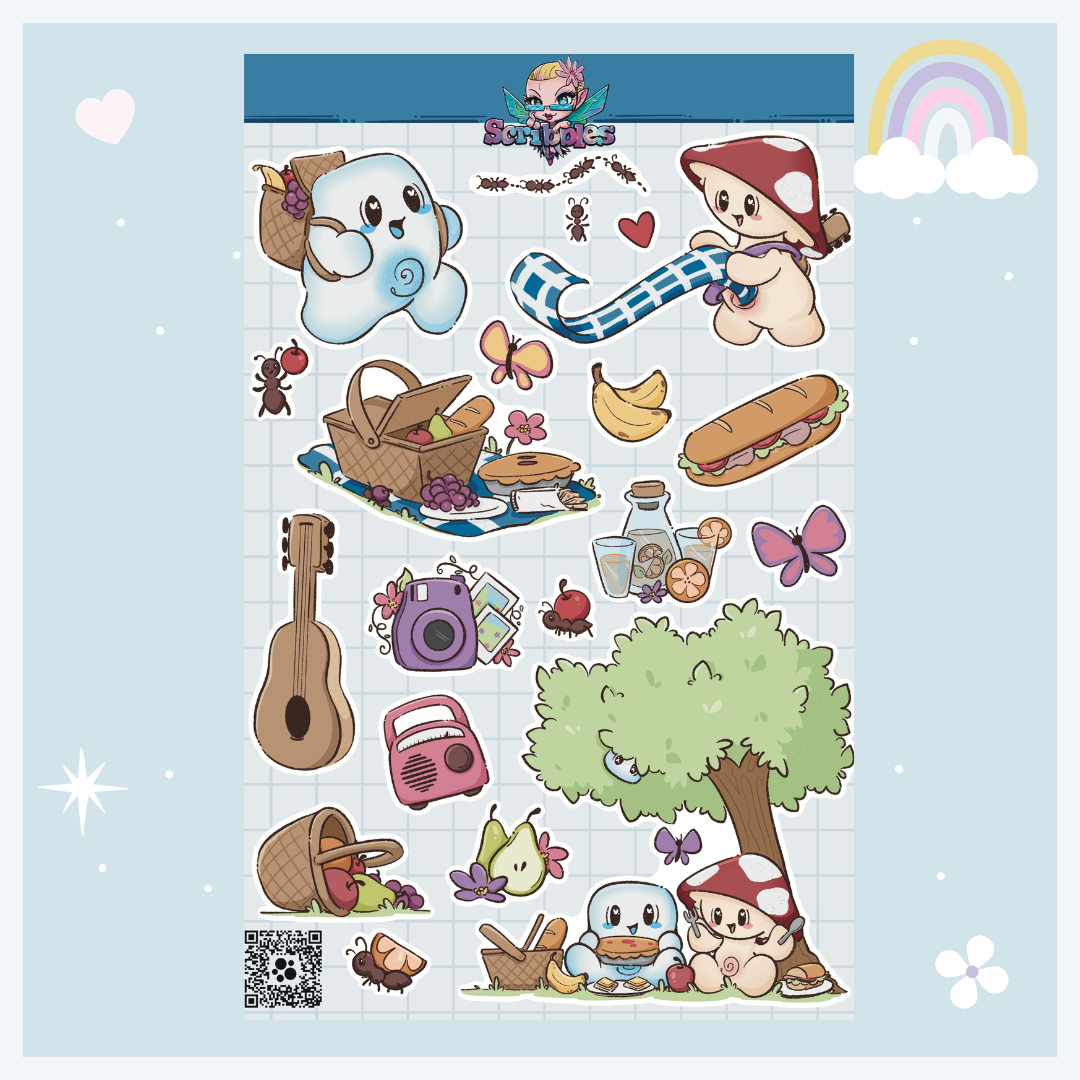 June Picnic Sticker Sheet Kit & Individual Sheets