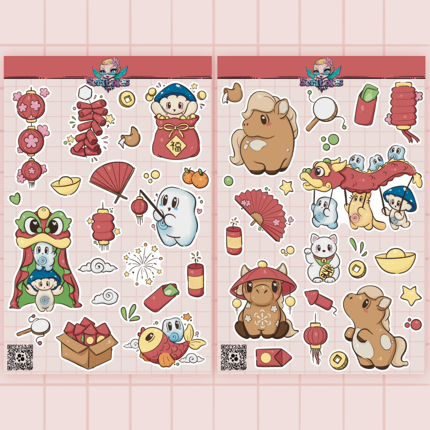 Lunar New Year Year of the Horse Sticker Sheet(s)