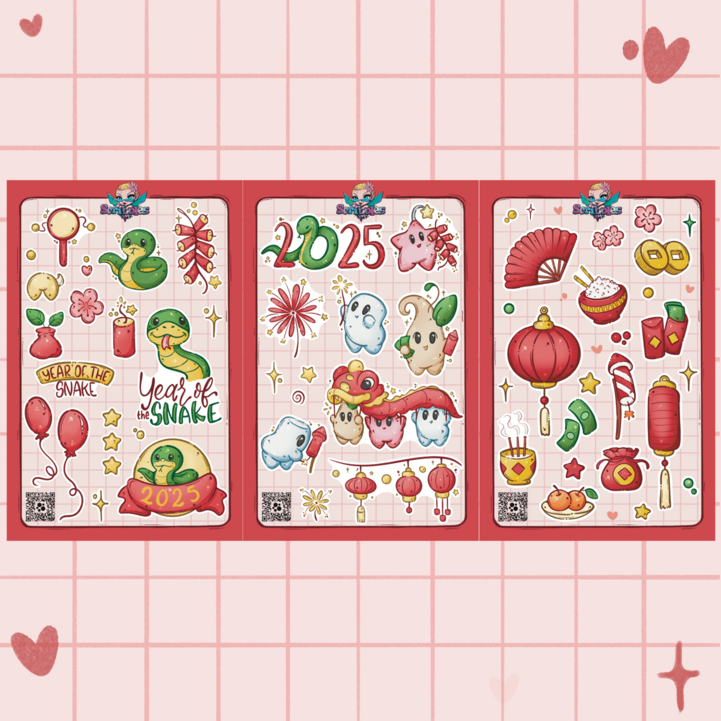 Lunar New Year 2 Sticker Sheet Kit & Individual Sheets