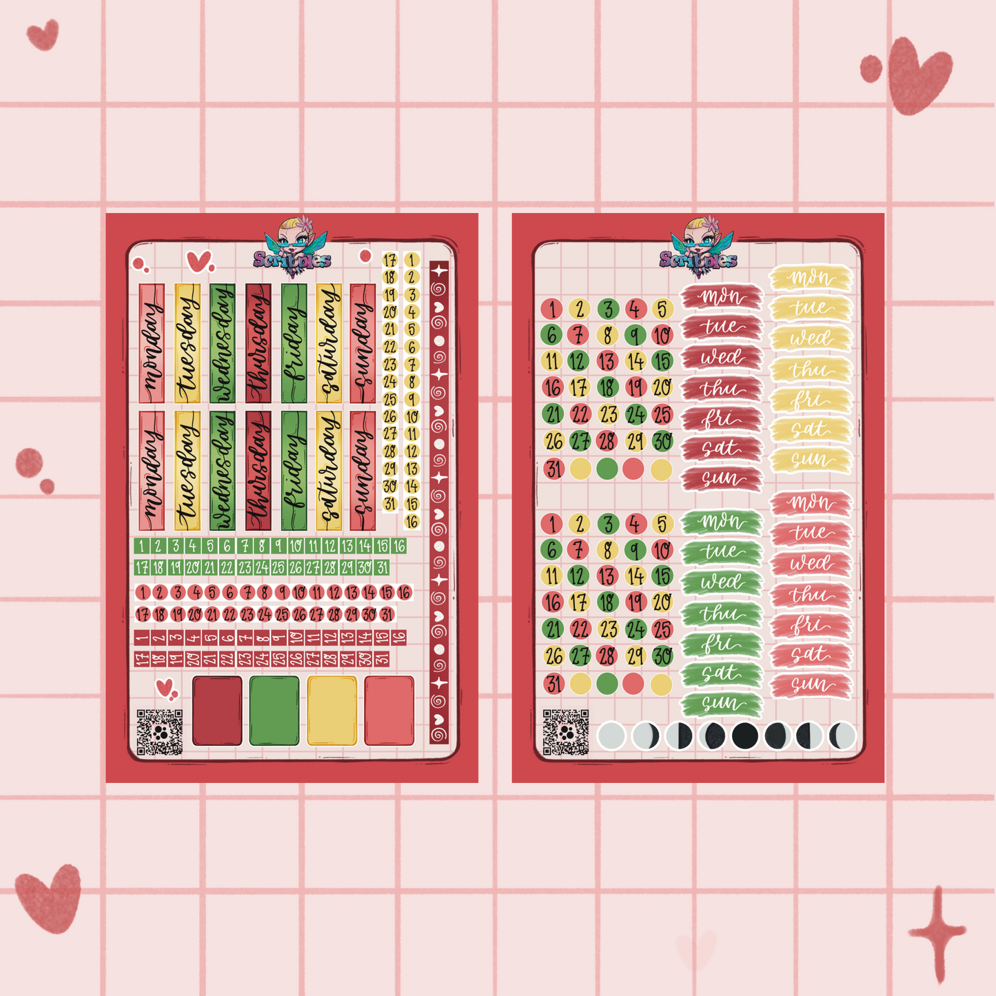 Lunar New Year 2 Sticker Sheet Kit & Individual Sheets