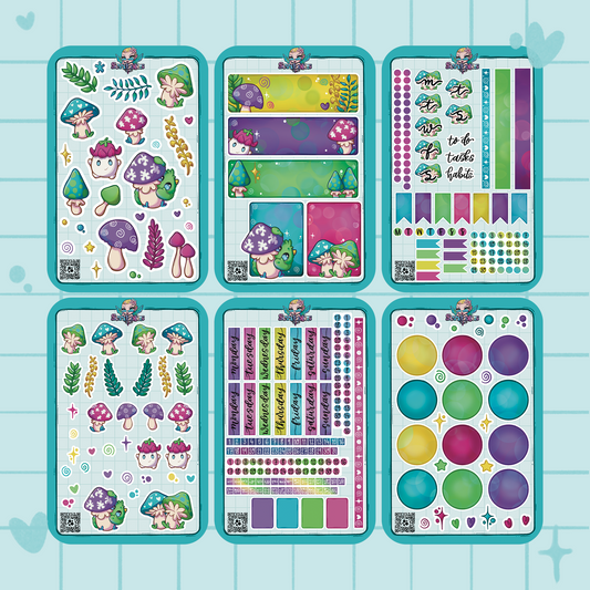 Magical Forest Collection 6 Sheet Monthly Kit Sticker Sheets