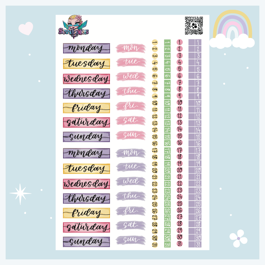 May Flowers Sticker Sheet Kit & Individual Sheets 2027 & Undated