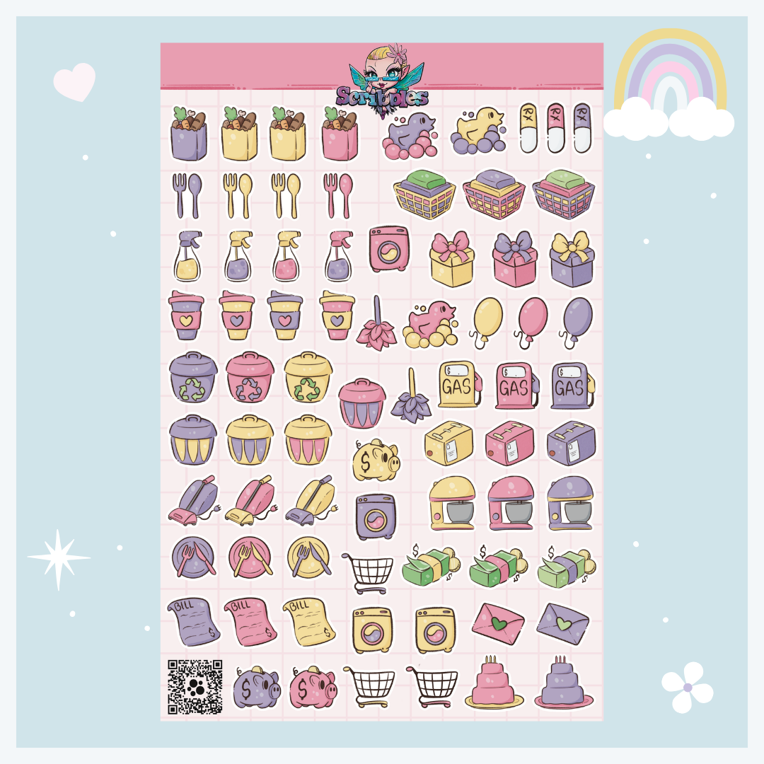 May Flowers Sticker Sheet Kit & Individual Sheets 2027 & Undated