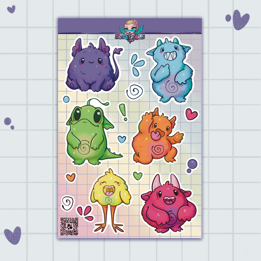 Monsters Sticker Sheet