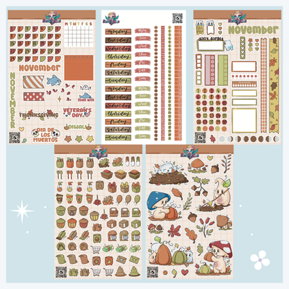 Full Undated 12 Month Sticker Sheet Collection (60 Sheets)