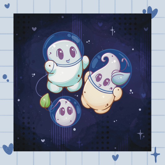 Toasty Sprout and Squirt in Space Print