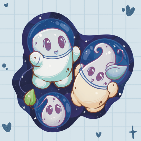 Toasty Sprout and Squirt in Space Individual Sticker