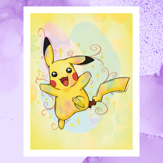 Pikachu Fan Art Print 8x10