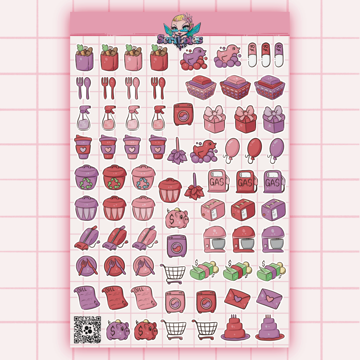 February Love Sticker Sheet Kit & Individual Sheets