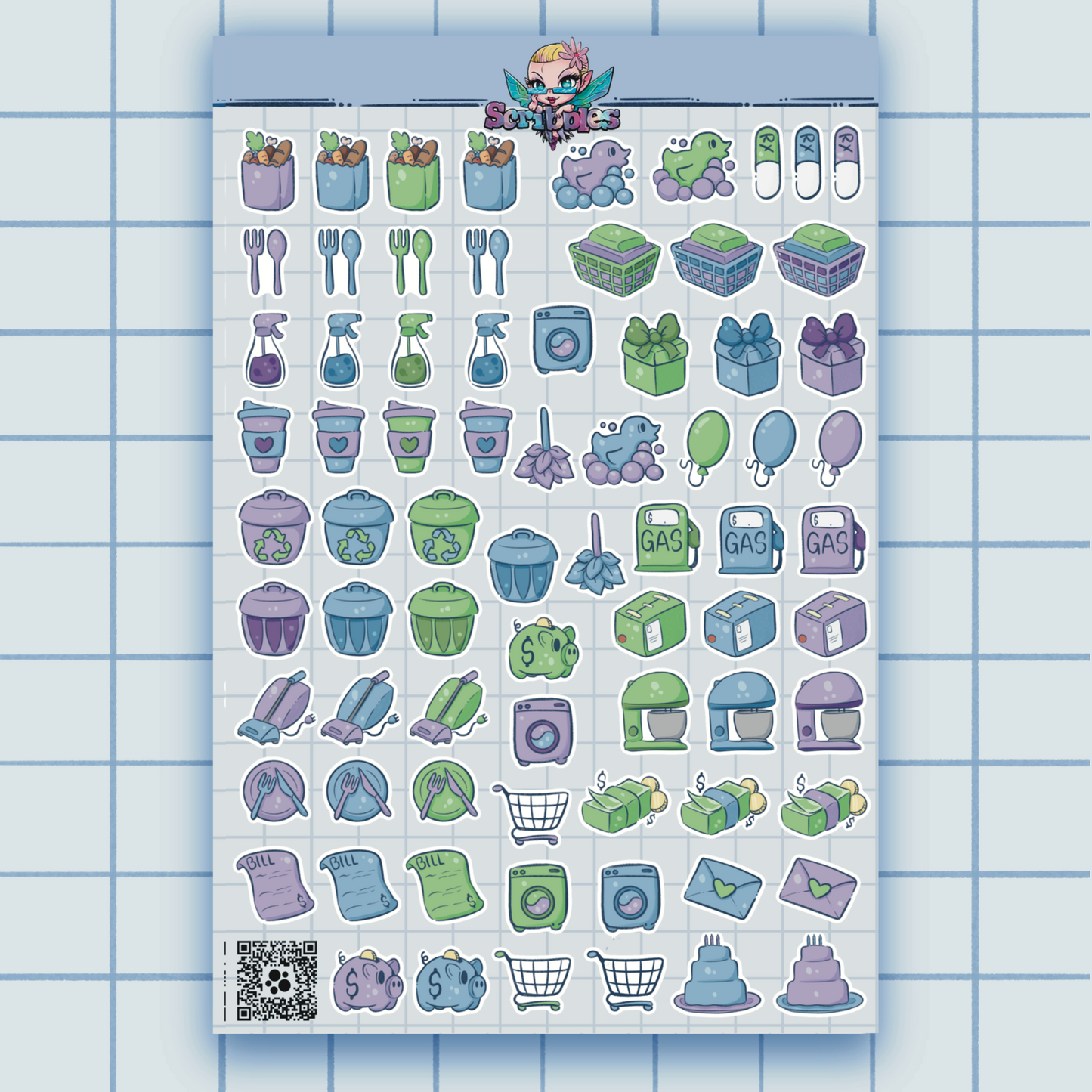 January Cozy Winter Vibes Sticker Sheet Kit & Individual Sheets