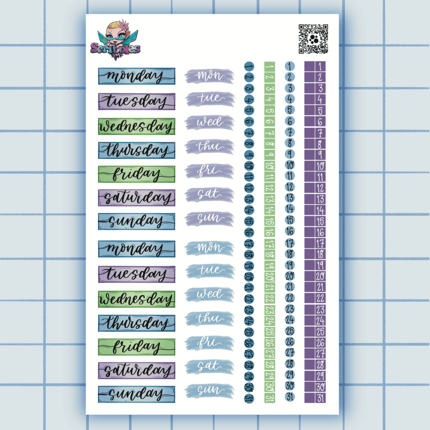 January Cozy Winter Vibes Sticker Sheet Kit & Individual Sheets