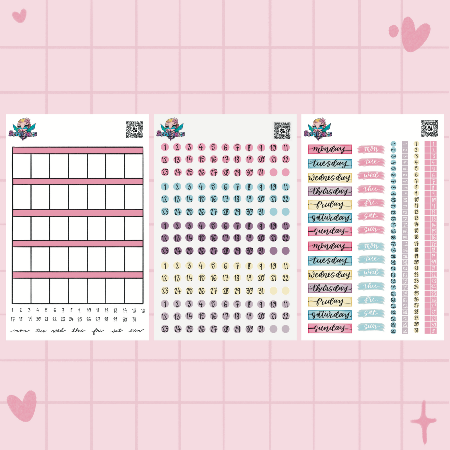 Palentines Sticker Sheet Kit & Individual Sheets