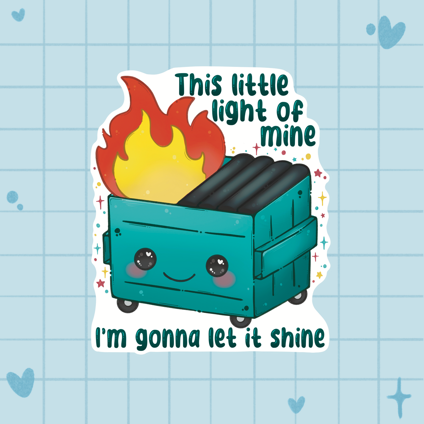 Dumpster Fire Individual Sticker