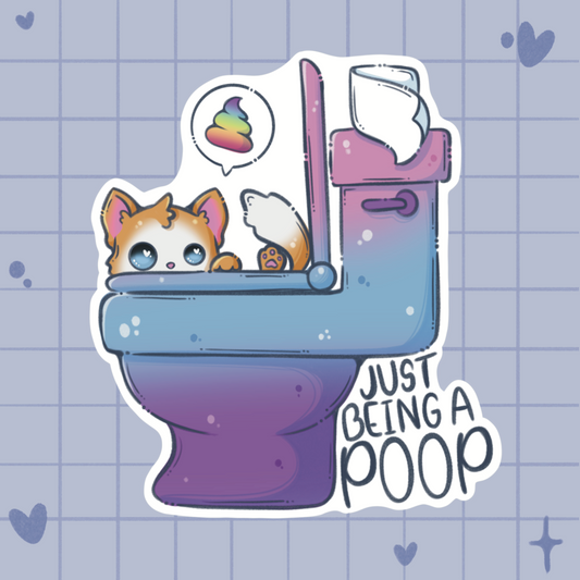 Just Being a Poop Individual Sticker