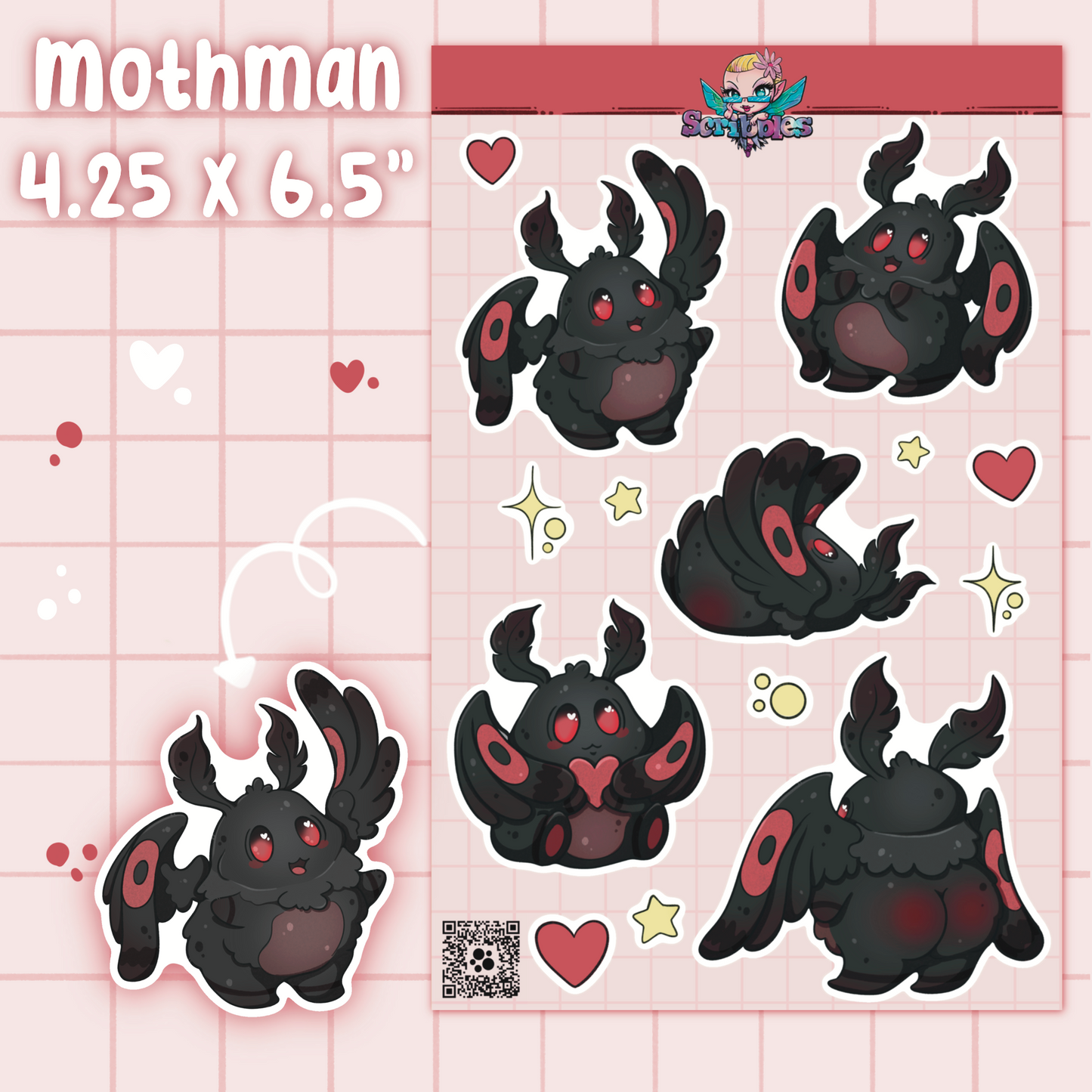 Mothman Sticker Sheet