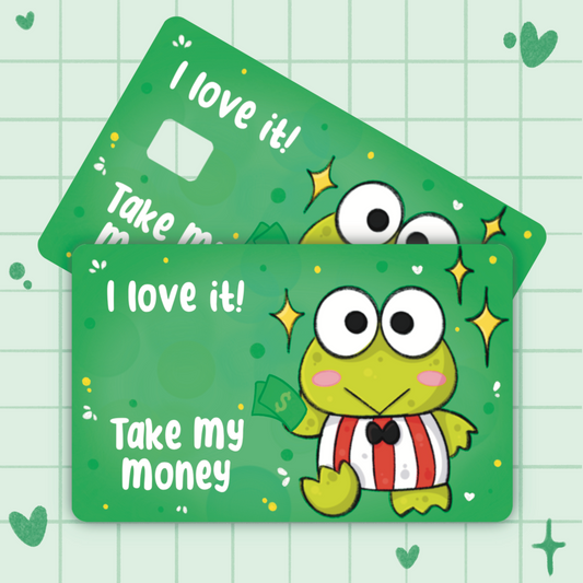 Keroppi Credit Card Cover Sticker