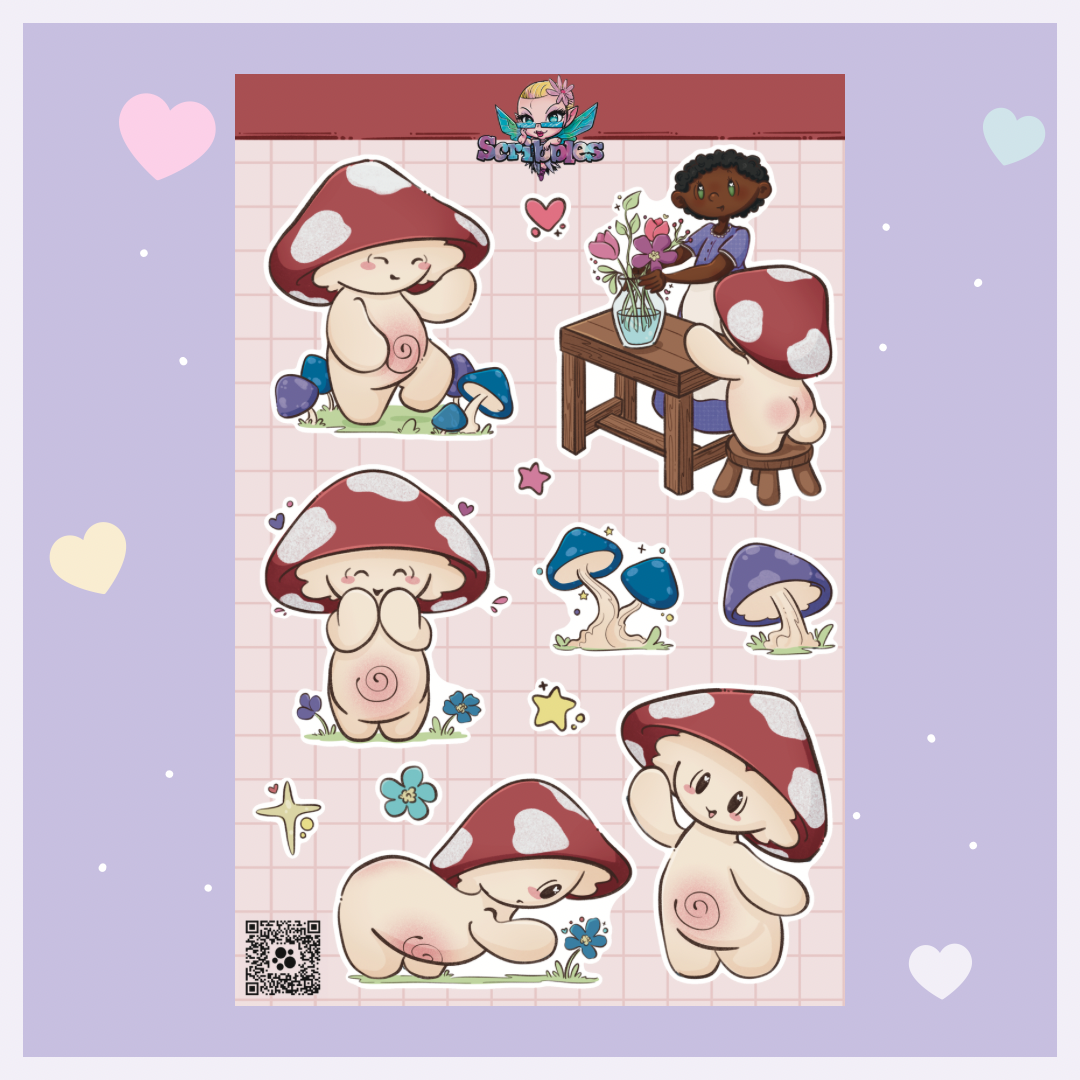 Shroomie the Mushroom Sticker Sheet