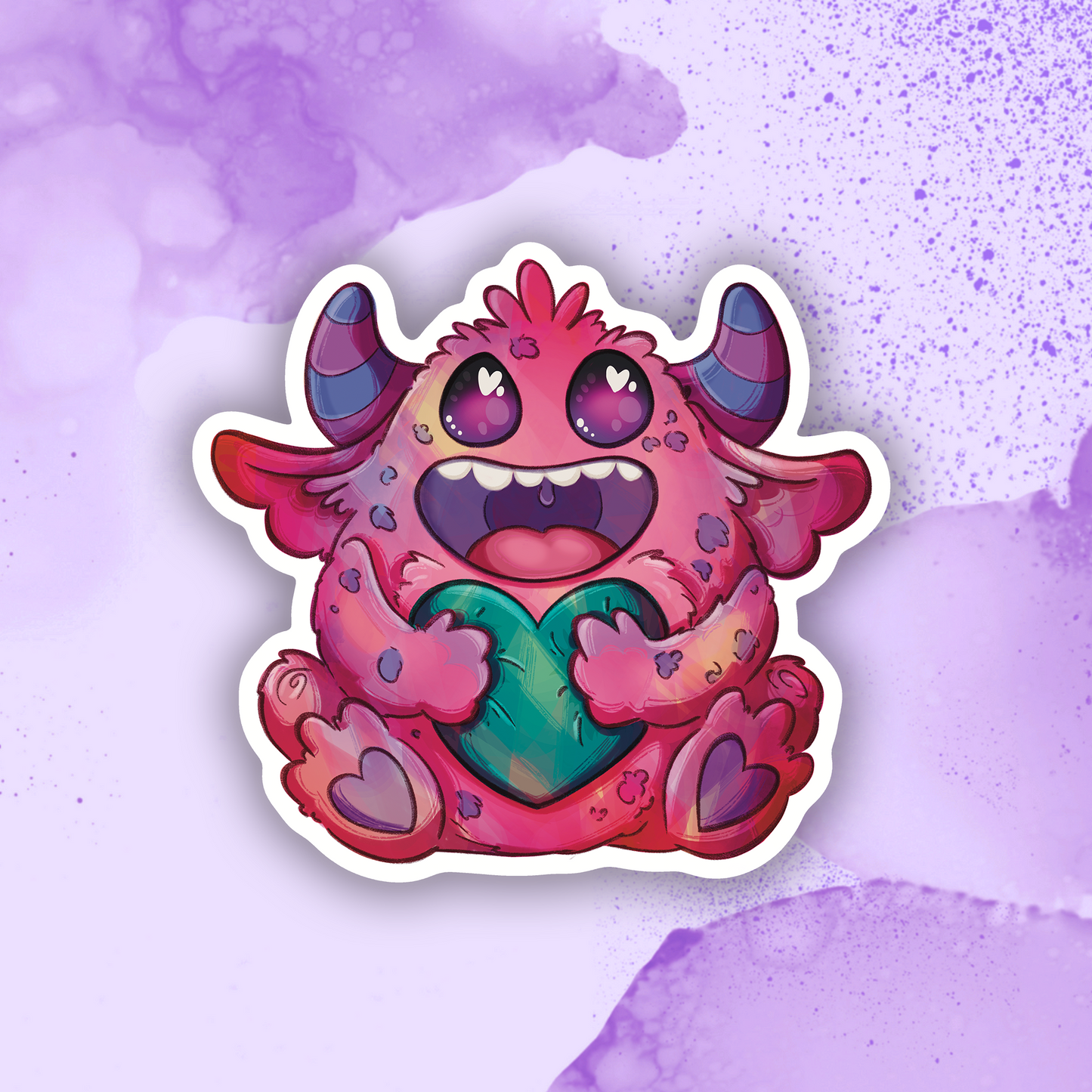Valentines Day Monster 3 Sticker