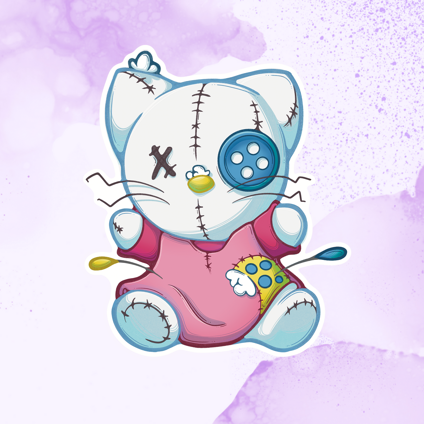 Voodoo Hello Kitty Sticker