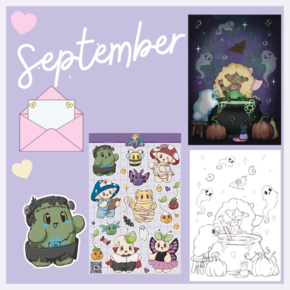 Scribbles Happy Mail Club: Print & Stickers Tier