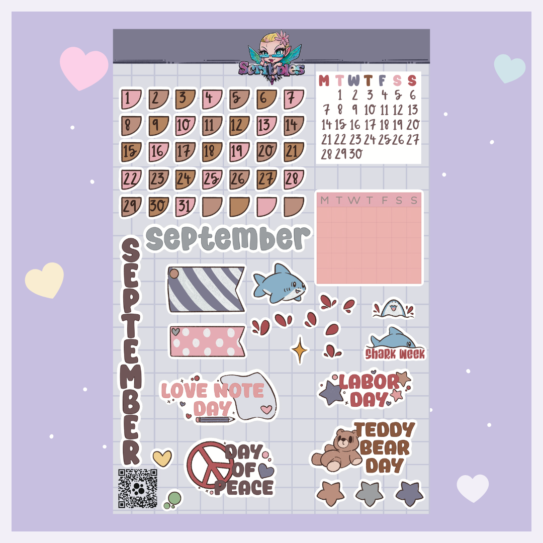 September Cryptid Hunters Sticker Sheet Kit & Individual Sheets