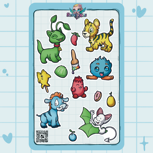 Neopets Collection Main Decorative Sticker Sheet