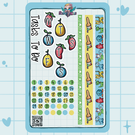 Neopets Collection Headers Dates & Washi Sticker Sheet