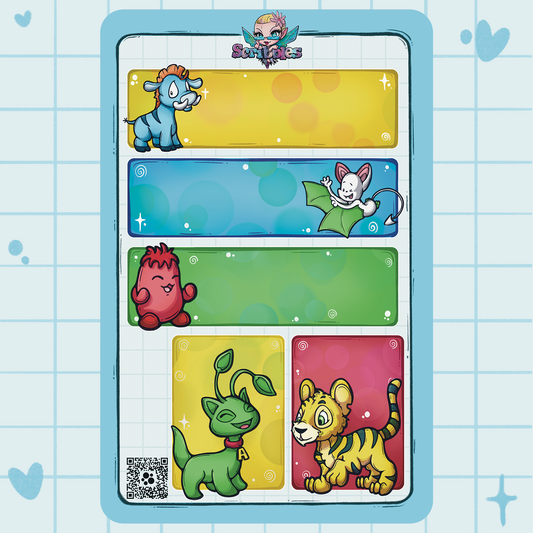 Neopets Collection Banners Sticker Sheet