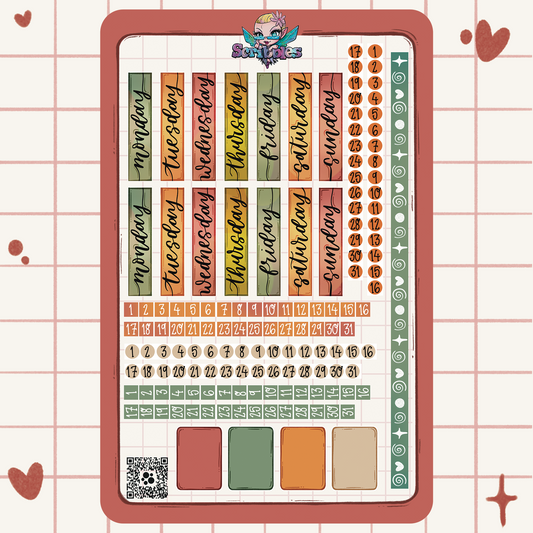 Autumn Collection Functional Sticker Sheet