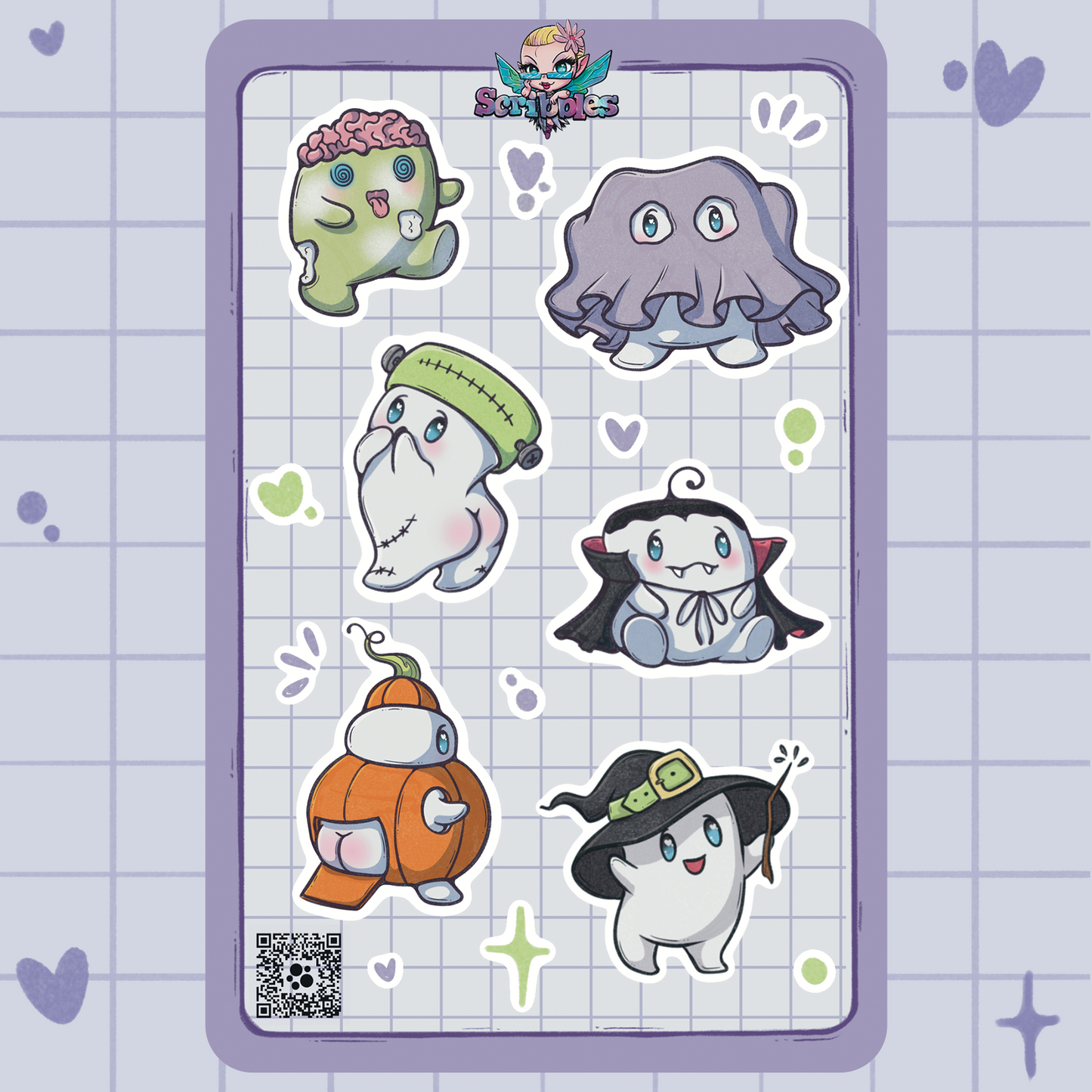 Halloween Toasty the Mashmallow in Costumes Sticker Sheet