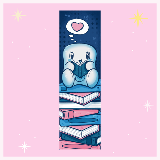 Toasty on a Stack of Books 2x7" Bookmark
