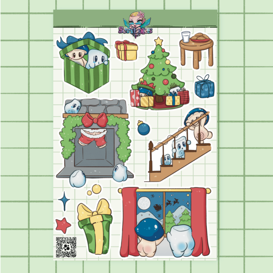 Waiting for Santa Sticker Sheet