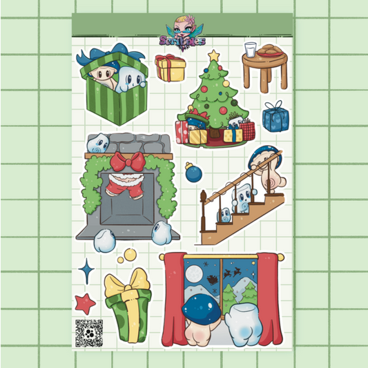 Waiting for Santa Sticker Sheet