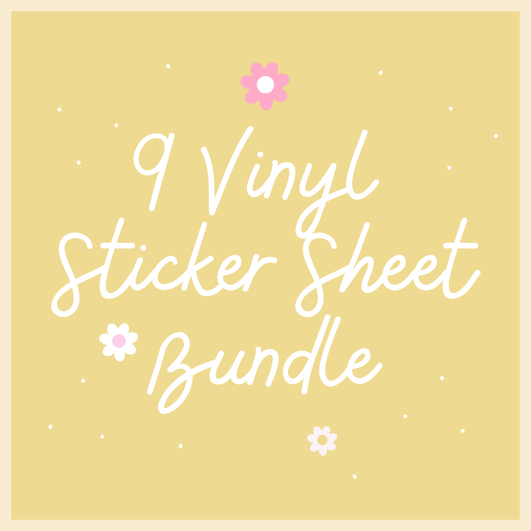 9 Vinyl Planner Sticker Sheets Bundle