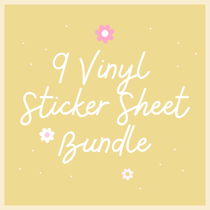 9 Vinyl Planner Sticker Sheets Bundle