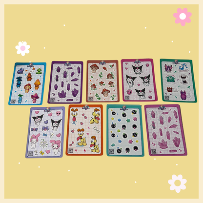 9 Vinyl Planner Sticker Sheets Bundle