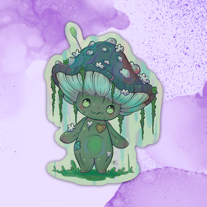 Voodoo Doll Mushroom | Vinyl Sticker
