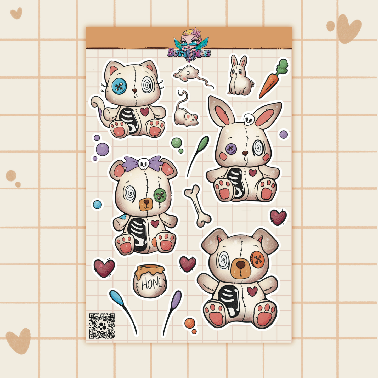 Voodoo Dolls Sticker Sheet