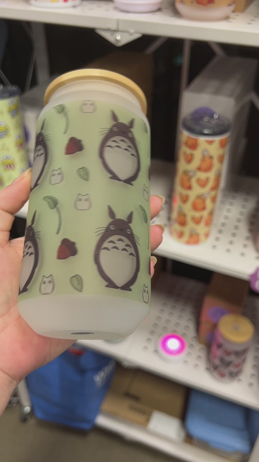 Totoro 18oz Glass Can